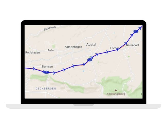 Lokalizator GPS Wrocław - trasa na mapie